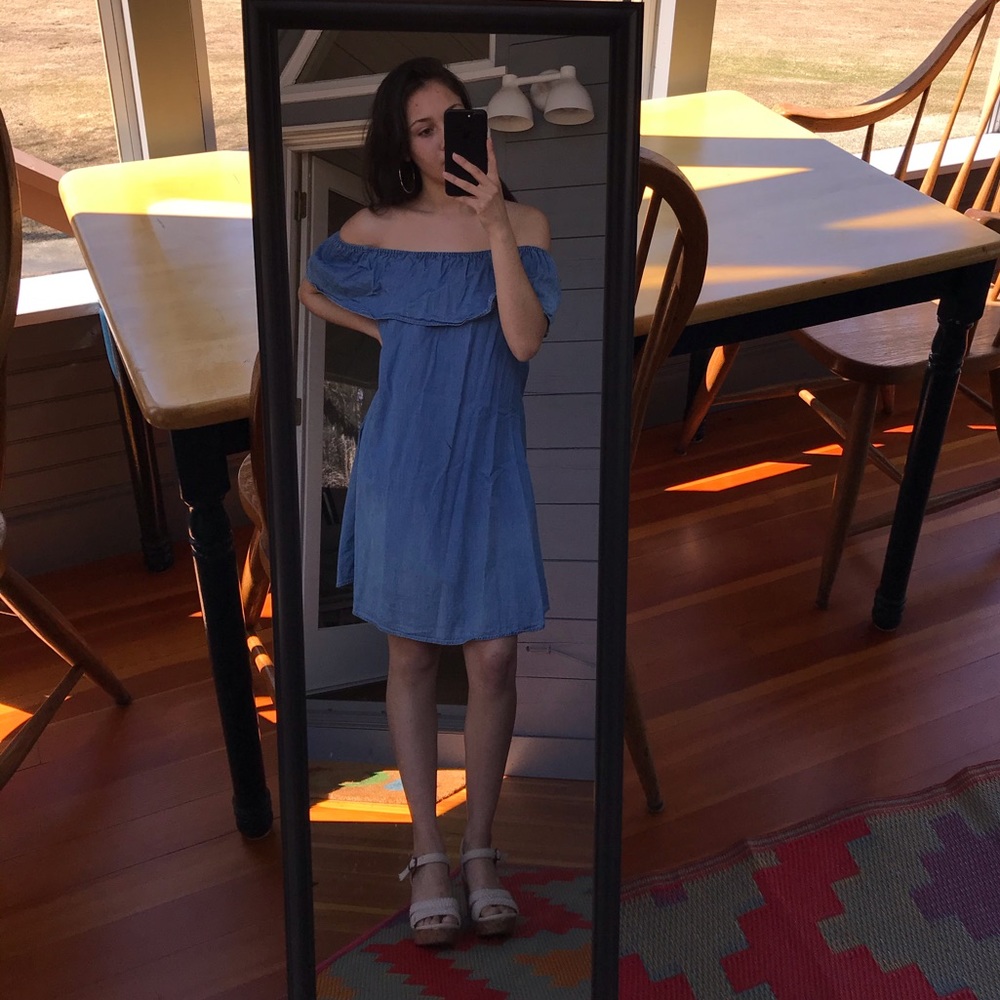 OFF THE SHOULDER RUFFLE DRESS - Picture 2 of 4